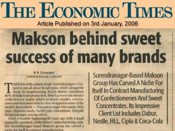 Article in The Economic Times - 3rd January 2006 